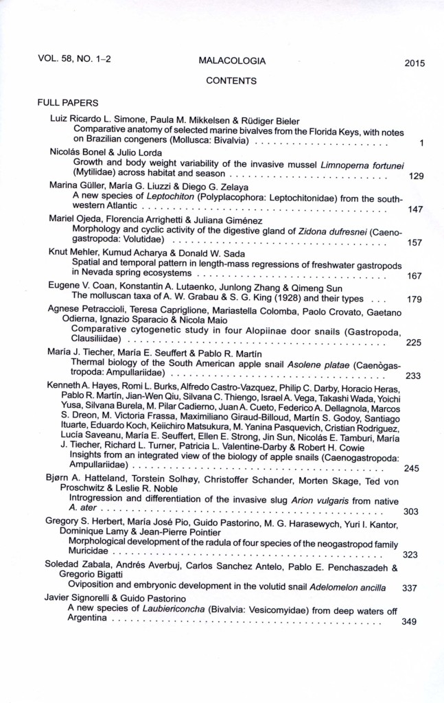 Malacologia Vol. 58 (1-2)b, 2015