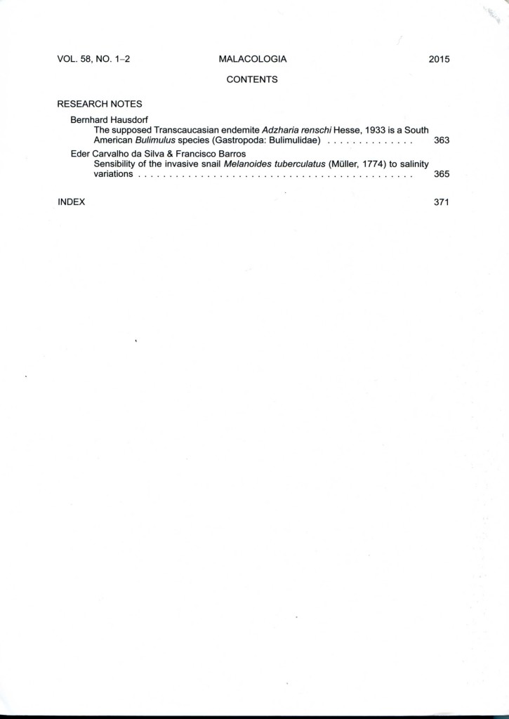 Malacologia Vol. 58 (1-2)c, 2015